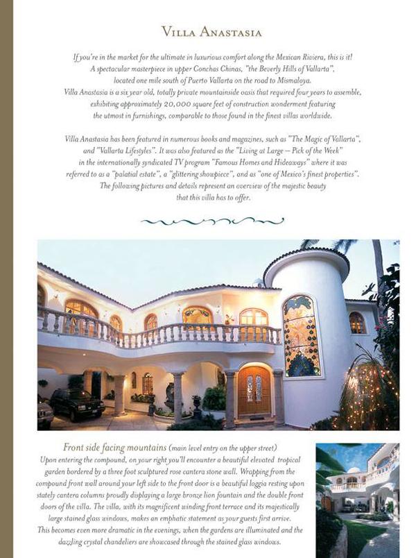 Villa Anastasia, luxury Conchas Chinas villa in Puerto Vallarta